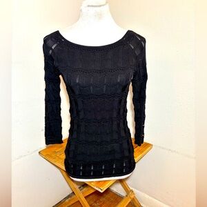 White House Black Market Gold Button Sleeve Sweater